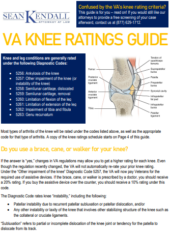 VA Knee Rating Guide